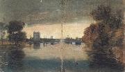 Joseph Mallord William Turner River Scene,Evening effect (mk31) oil painting picture wholesale